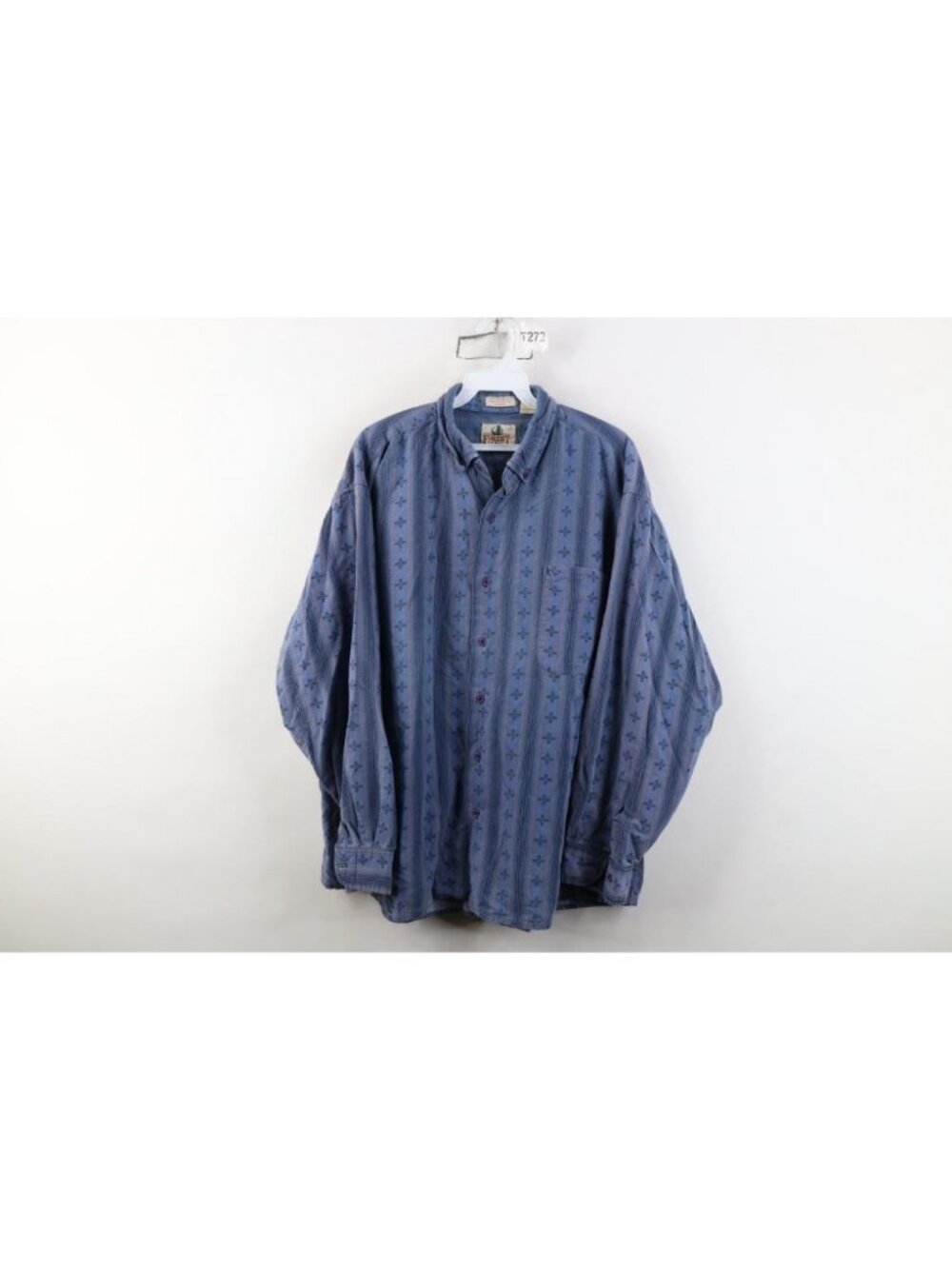Vintage 90s Streetwear Mens XL Faded Geometric Striped Flannel Button Down Shirt